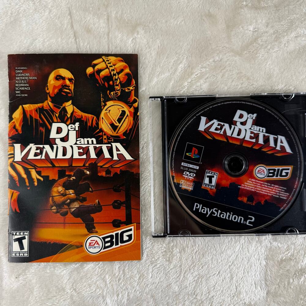 Def Jam Vendetta Playstation 2 EA Sports Video Game w/ Manual SCRATCHED